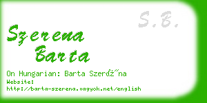 szerena barta business card